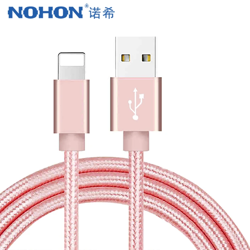 NOHON нейлоновый USB кабель для быстрой зарядки для Apple iPhone XR XS MAX X 8 7 6S 5S 5 6 Plus ipad mini Phone Lighting зарядный кабель для передачи данных