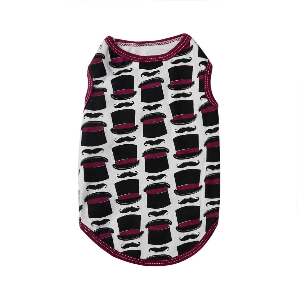 Transer футболка для собак ПЭТ жилет удобные дышащие шляпа усы красного цвета с