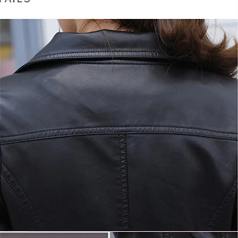 

2019 Spring Women Coats and Jackets Fashion Bodycon Zipper Short Jacket Bomber Motorcycle PU Jacket