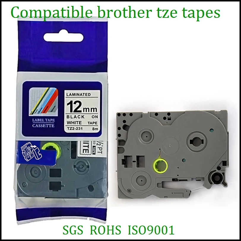 Бесплатная доставка 5 шт./лот совместимые с brother tz кассеты 12 мм ламинированная