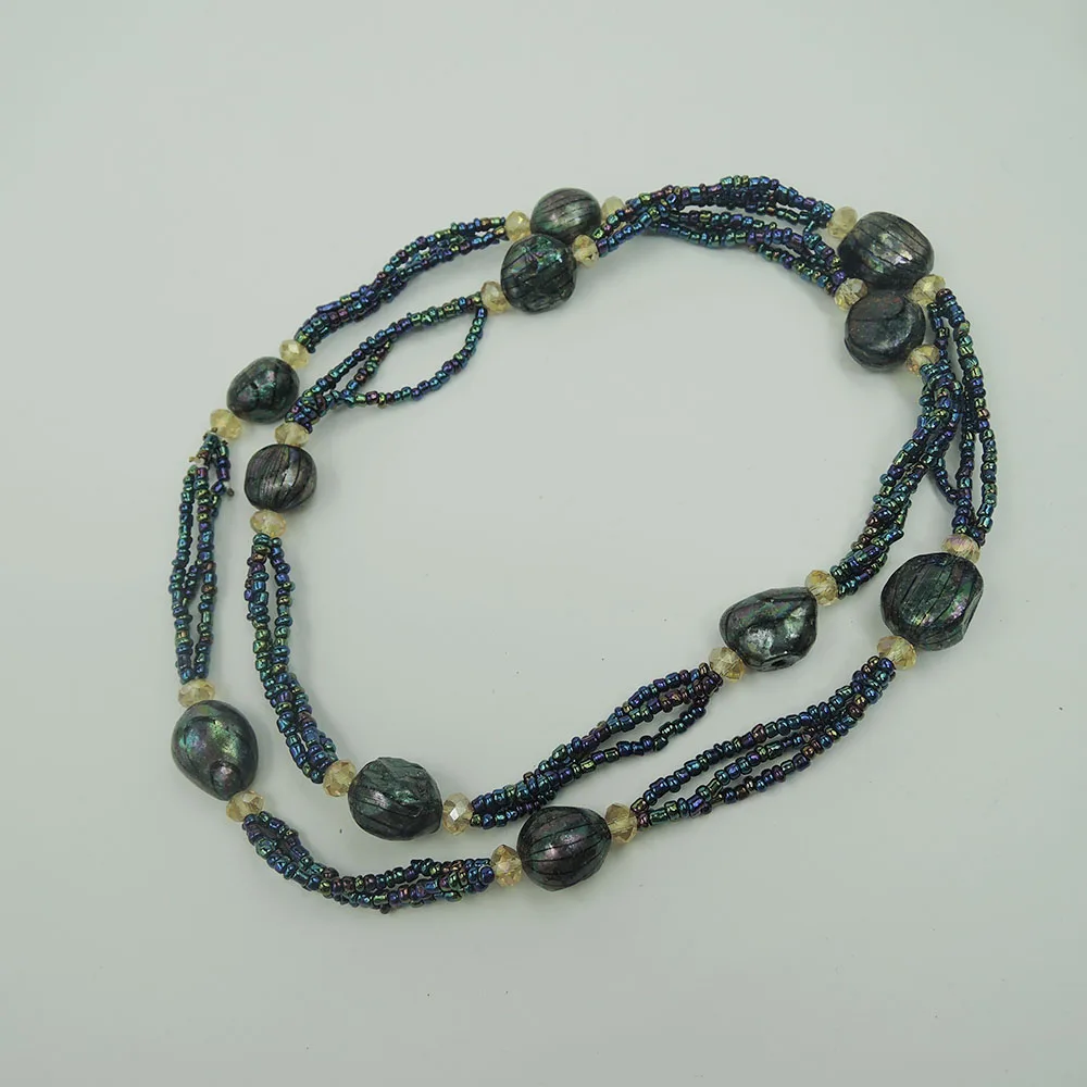 Ожерелье из пресноводного жемчуга 100% длинное ожерелье с аксессуарами