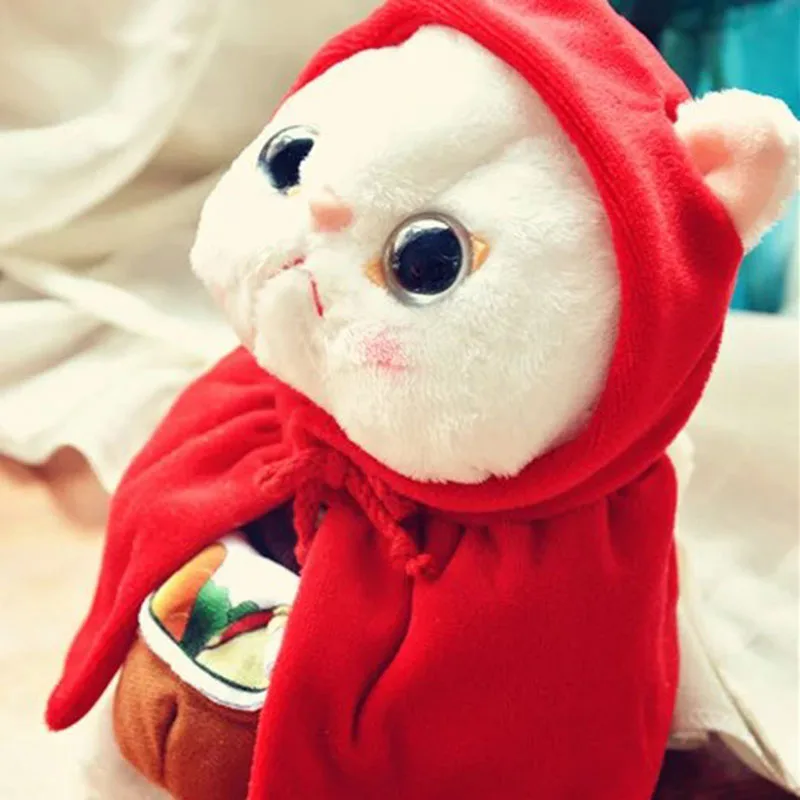 25 см Рождественская плюшевая игрушка каваи для кошек Мягкая кукла в виде