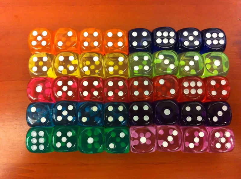6 шт. маленькие закругленные цветные прозрачные кубики для внешней торговли 14 мм