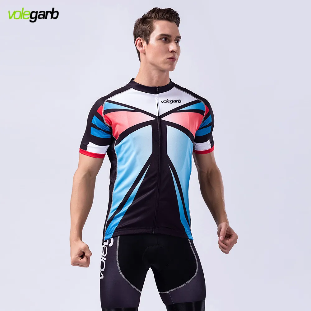 Volegarb 2017 мужская Лето Велоспорт Джерси Быстрый сухой Дыхание MTB Велосипед Одежда С