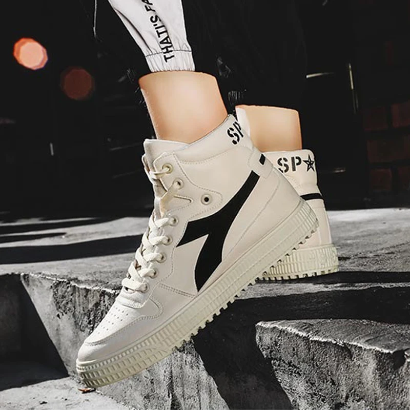 2019 Hot Men Shoes Fashion Warm Fur Winter Boots Autumn PU Leather Footwear For Man New High Top Canvas Casual | Обувь