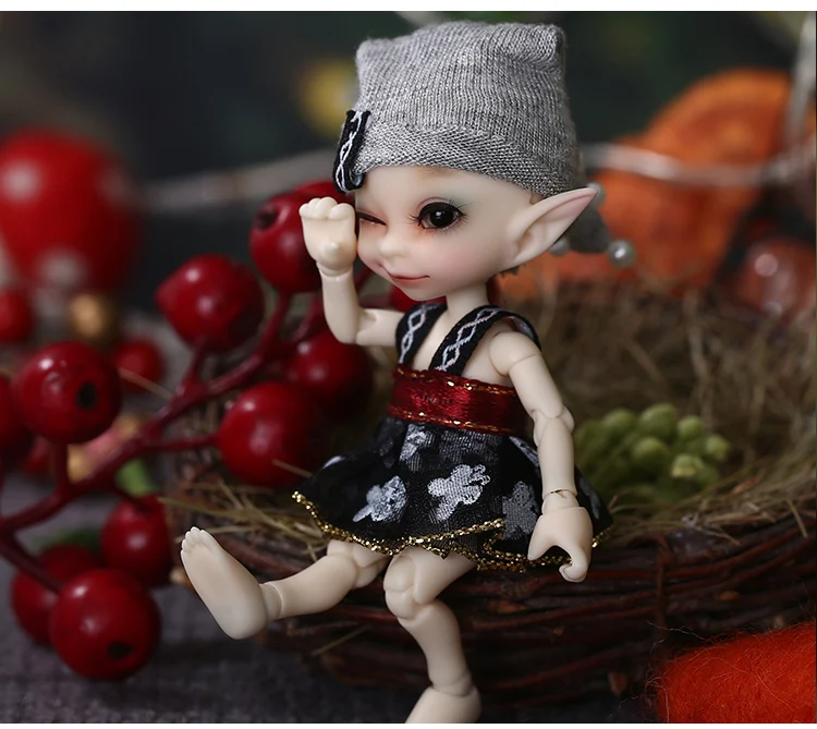 Free Shipping Fairyland FL Realpuki Papilio BJD Doll 1/13 Pink Smile Elves Toys