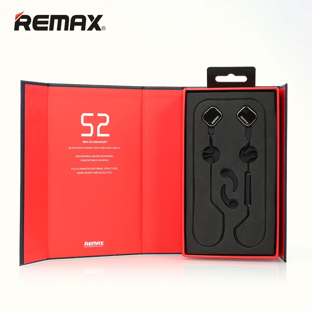 Беспроводные спортивные гарнитуры REMAX Bluetooth 4 1 с поддержкой S2 и USB кабелем