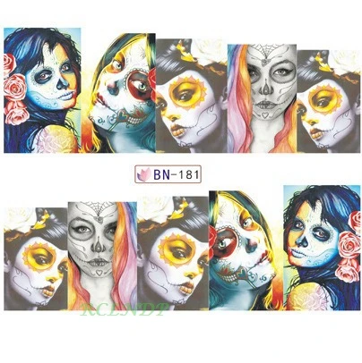 Водные Наклейки для слайдер украшения ногтей цветок автобус черепаха Ловец снов