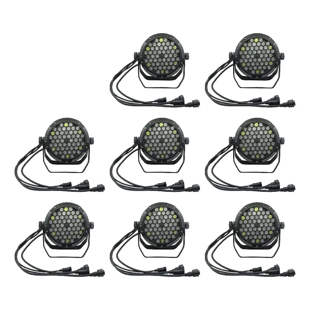 8 шт./лот IP65 Водонепроницаемый Led Par свет 54*3 Вт наружный непромокаемый сценический
