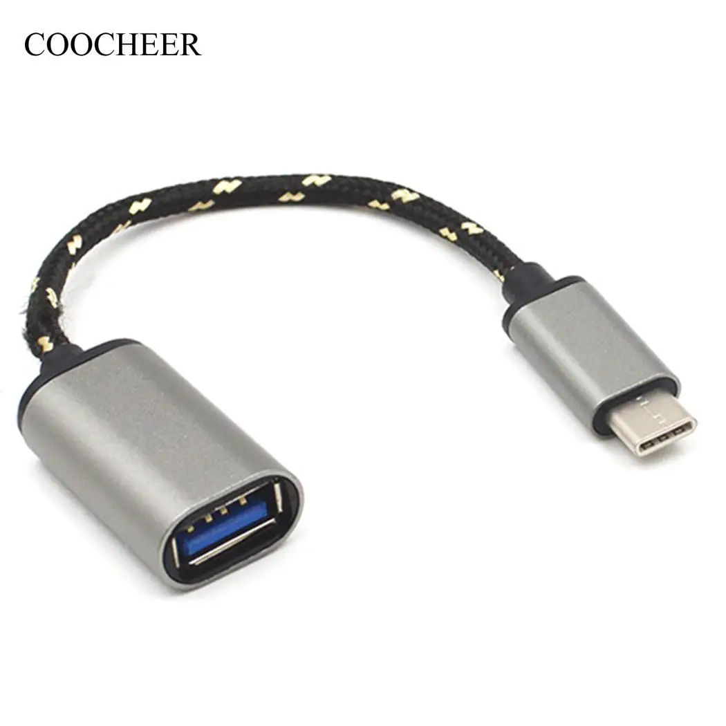 Кабель-переходник для передачи данных Женский конвертер C нейлон типа 3 1 USB OTG Weave |
