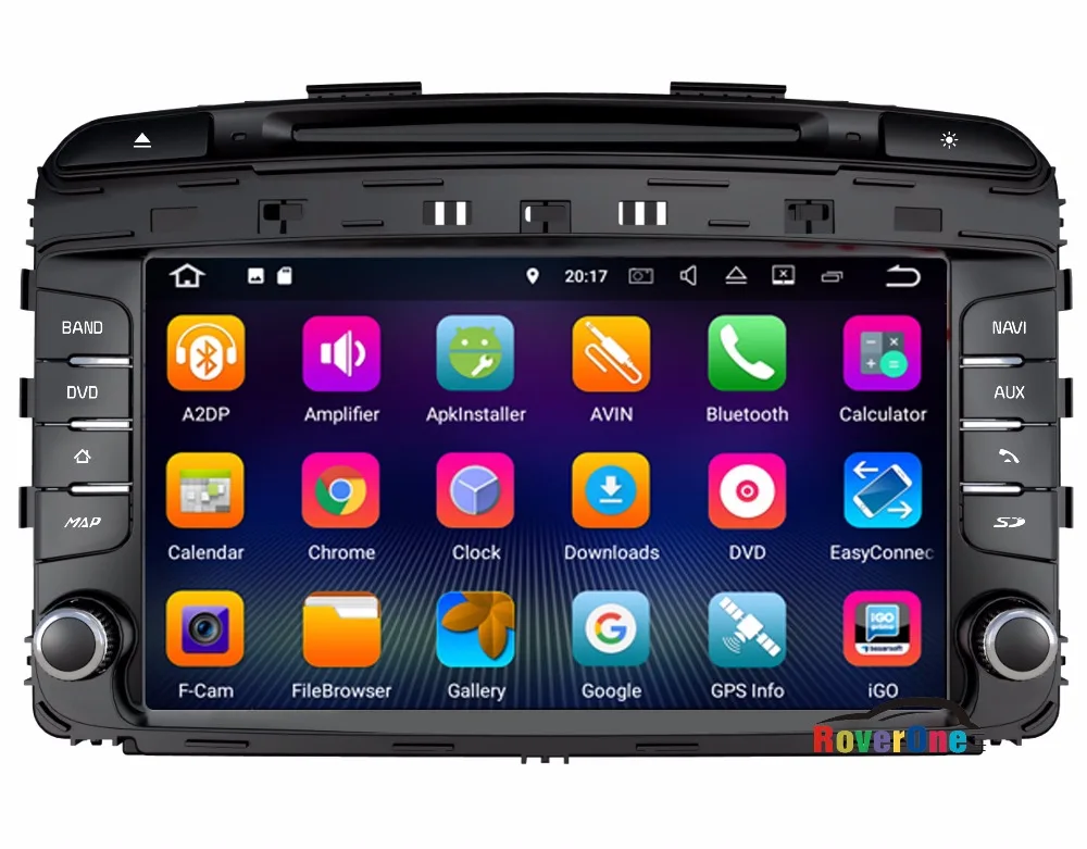 RoverOne для Kia Sorento 2015 2016 Android 7 1 2G ram 4 ядра HD экран 3g wifi Автомобильный медиа Стайлинг