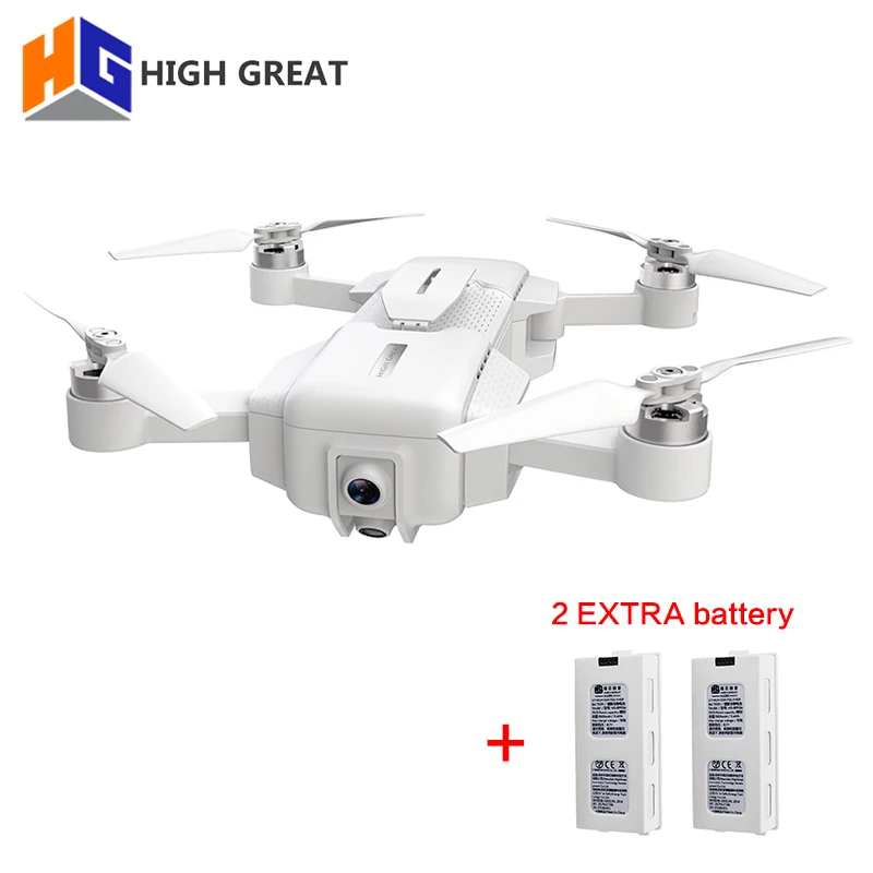 with 2 extra battery HIGH GREAT MARK 4K Дрон FPV с 1080P HD камерой gps VIO позиционирование Смарт карданный каркас камеры складной RC drohne VS Spark - Цвет: with 2 extra battery