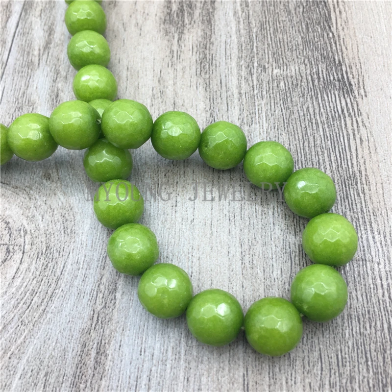 

Light Green Malaysian Jades bead,Nature Stone Faceted round beads 15" Strand 8 10MM Pick Size For Jewelry Making MY1416