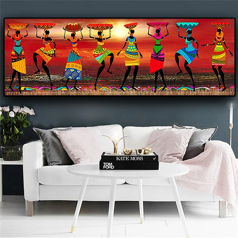 

Abstract African Nude Woman Female Dancing Oil Painting on Canvas Posters and Prints Cuadros Art Wall Picture for Living Room