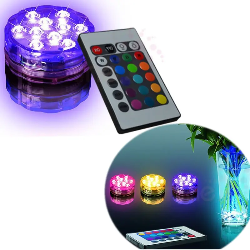 Свадебное украшение стола светодиодный светильник с батареей RGB