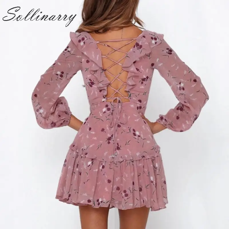 Sollinarry шифоновое короткое платье с цветочным принтом женское винтажное Сетчатое