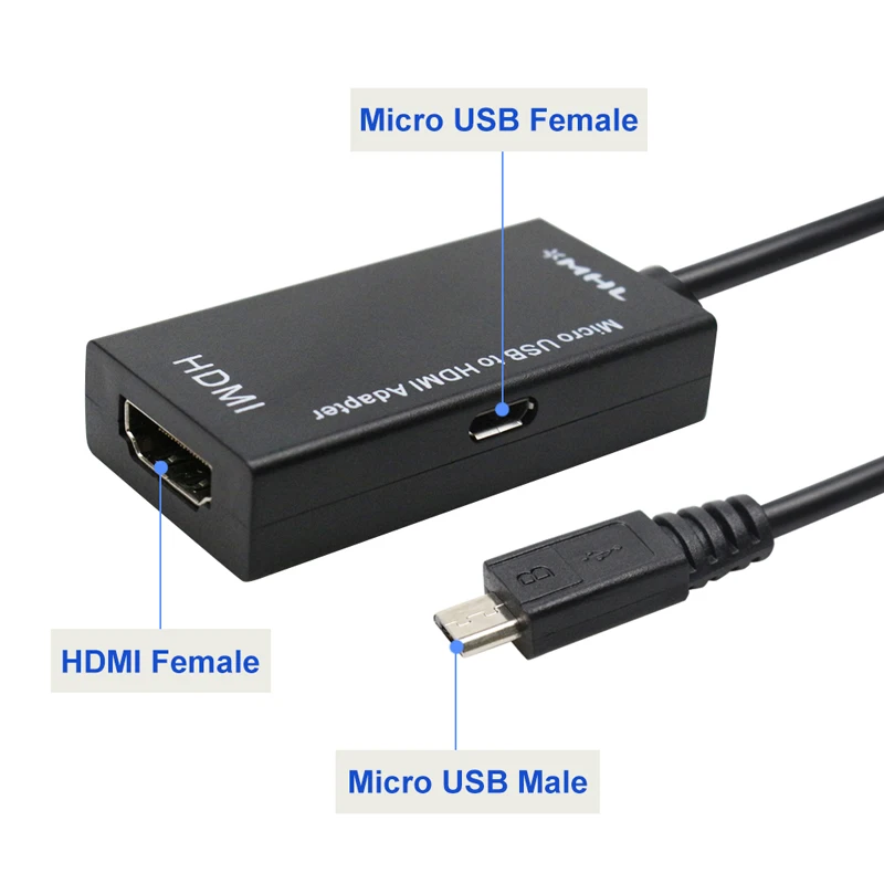 Тип C &amp Micro USB к HDMI 1080P HD аудио видео кабель для ТВ конвертеры адаптеры ПК ноутбук