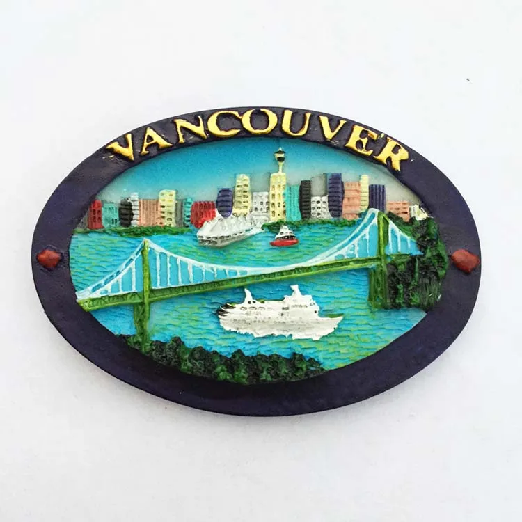 Vancouver Canada Lions Gate Stereo three-dimensional landscape souvenirs magnet stickers refrigerator | Дом и сад
