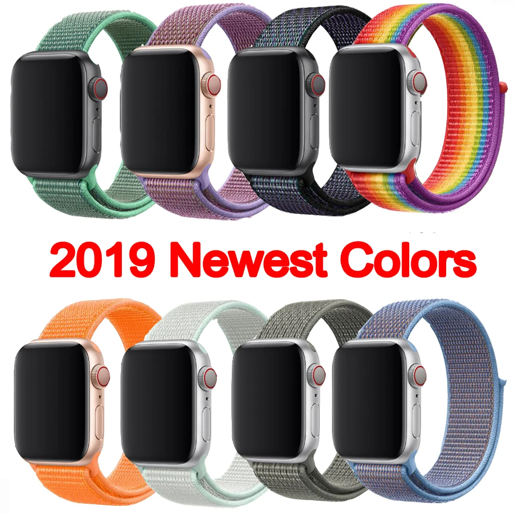 Регулировка петли для Apple Watch band 44 мм 42 лямка из нейлоновой ткани iwatch 40 38 серии