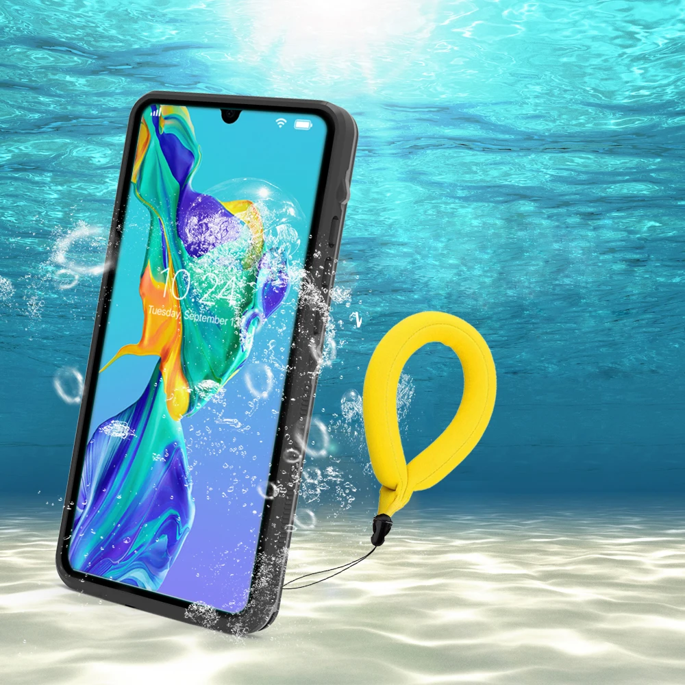 Водонепроницаемый чехол для Huawei P30 Pro 360 защита IP68 прозрачный водонепроницаемый
