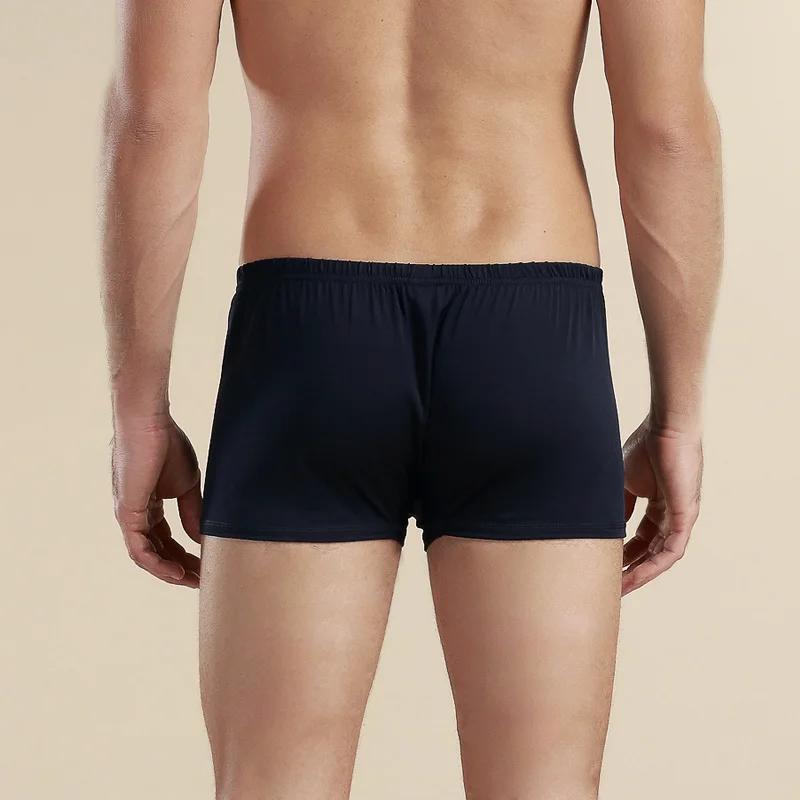 Нижнее белье мужское легкие тонкие дышащие боксеры из натурального шелка на лето