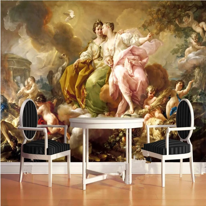 Обои на заказ 3d Европейский Западный Классический дворец картина маслом мир