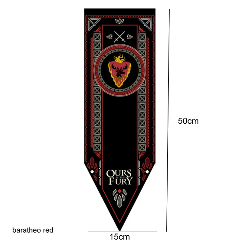 baratheo red Домашний декор Игра престолов баннер флаг Старк Тулли Мартелл волк Дракон полиэстер престолов баннер игры украшения Болтон флаг - Цвет: baratheo red