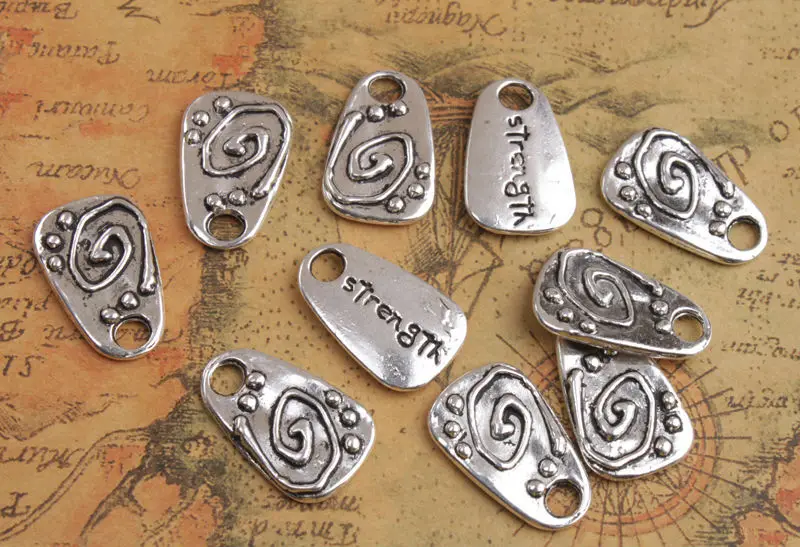 30 шт старинных серебряных цветов баланс красоты и т. Д. Слова Подвески | Украшения