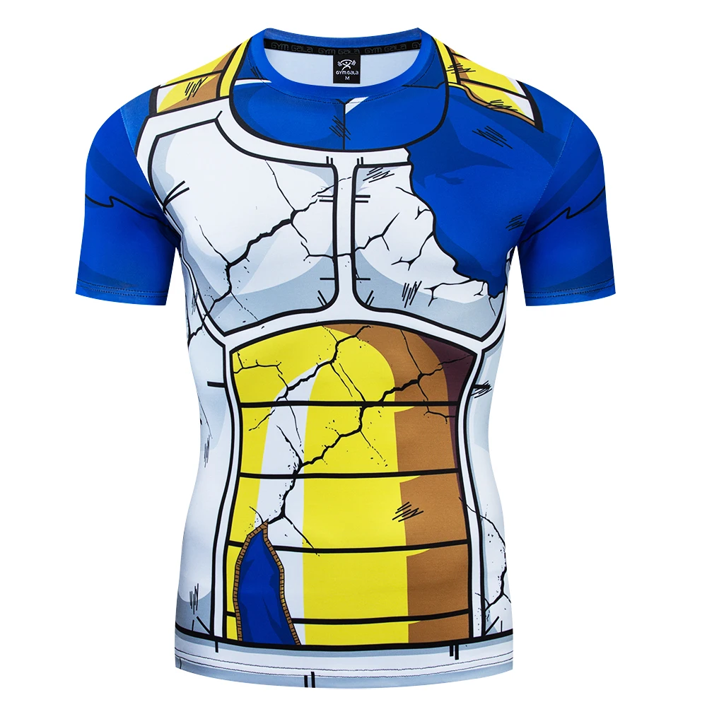Аниме Dragon Ball Z Vegeta Супер Saiyan Goku Piccolo Мужская 3D футболка костюм Фитнес футболка с длинным рукавом Джерси корсеты