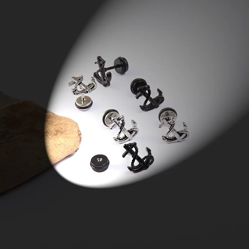 Серьги-гвоздики в готическом стиле для мужчин и женщин небольшие ювелирные