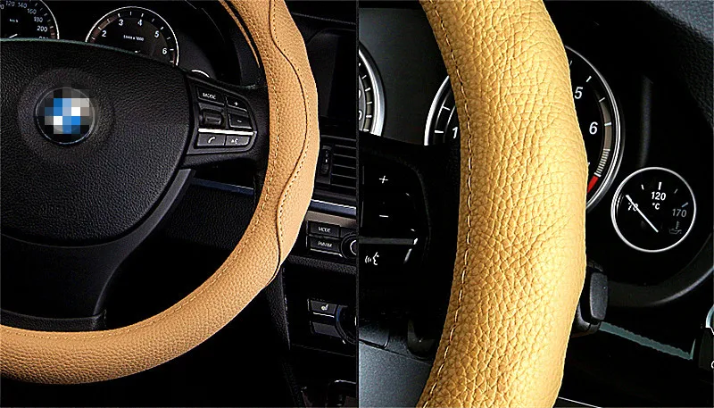 Universal steering wheel cover DIY leather car interior accessories Fit for 38cm | Автомобили и мотоциклы