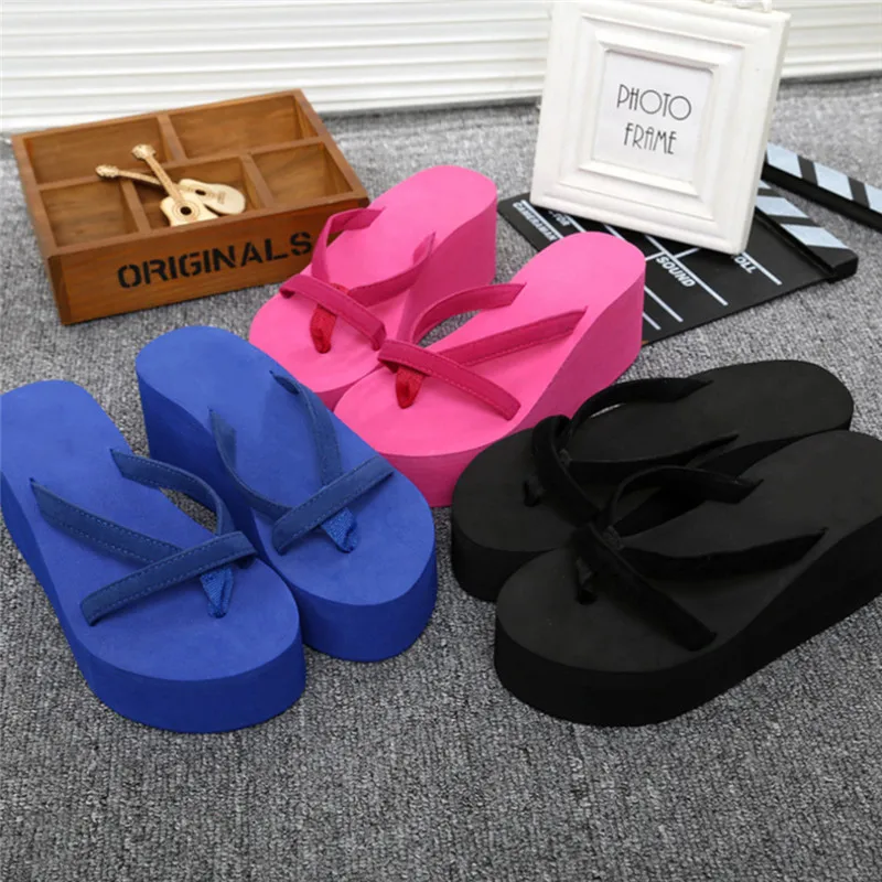 

Summer Sandals Wedges Women Slip Flip Flops Beach Sandals Shoes Fashionable Casual Sandals Female Ladies Shoes