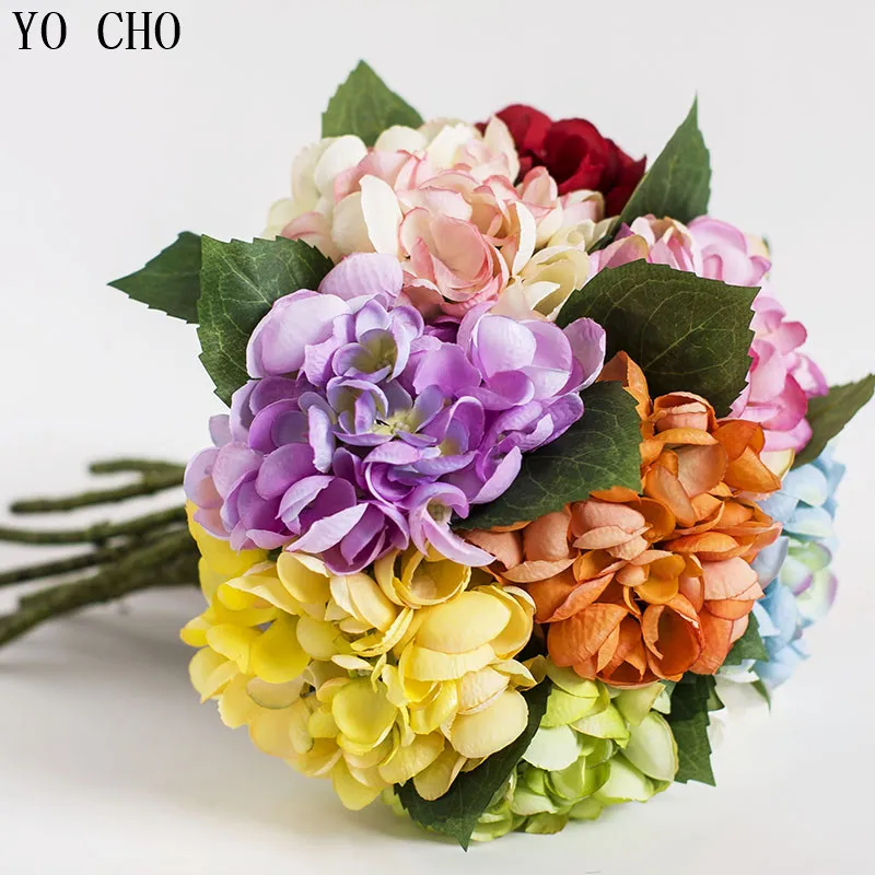 

Hydrangea wedding flowers fake flowers Luxury Artificial Hydrangea Flower DIY Silk Hydrangea Accessory for Home Decoration