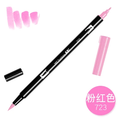 723 TOMBOW AB-T Япония 96 цветов художественная кисть ручка с двумя головками маркер Профессиональный водный маркер ручка для рисования канцелярские принадлежности Kawaii - Цвет: 723
