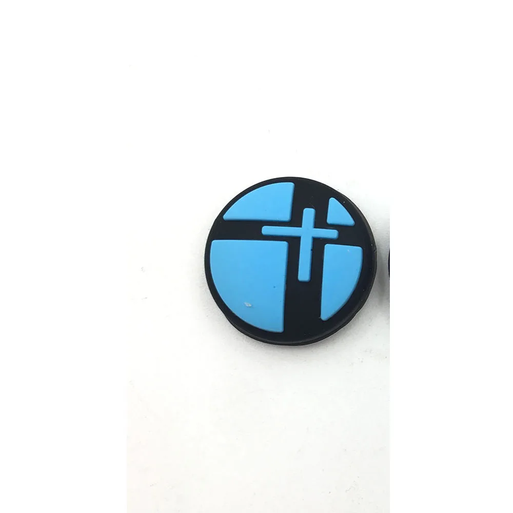 Blue Cross 100 шт = 50 пар силиконовых аналоговых ручек для большого пальца, колпачки s для nintendo Switch NS Joy Con, Джойстики для джойстика, крышки для джойстика - Цвет: Blue Cross