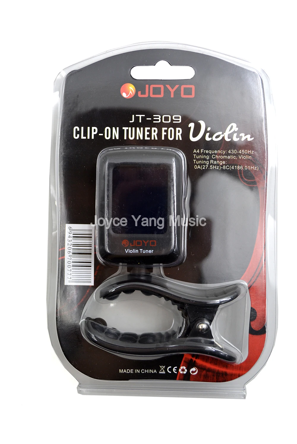 JOYO JT 309 ЖК экран на цифровом тюнере вращающемся 360 градусов для скрипки|clip on tuner|lcd