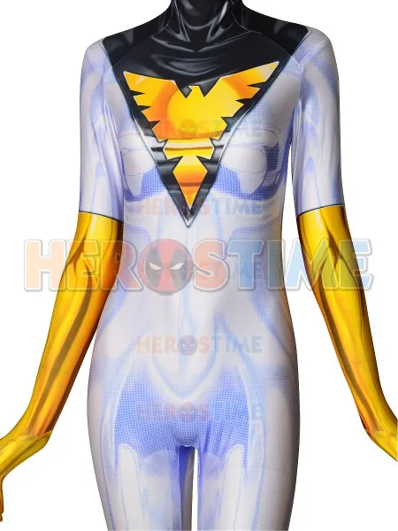 Белый костюм Феникса X Men серый для костюмированной вечеринки высокое качество 3D