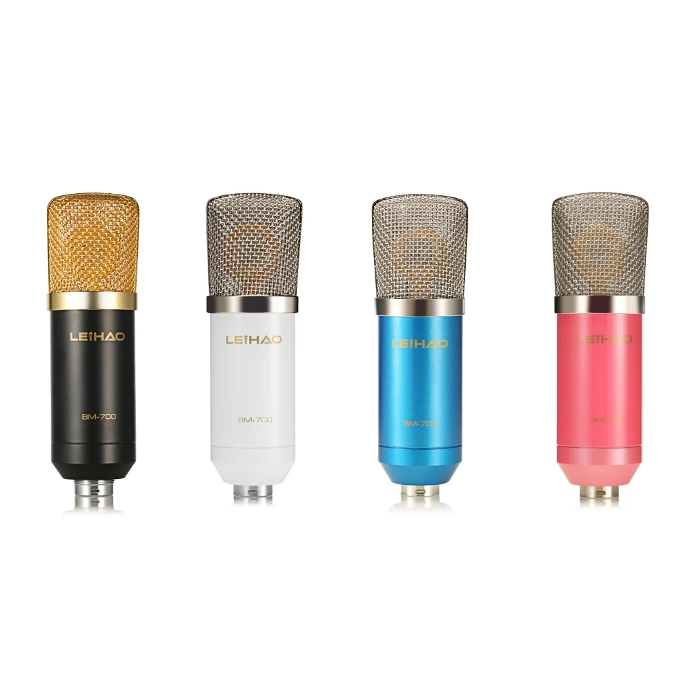 2017 Горячая продажа Профессиональный BM 700 конденсаторный микрофон Cardioid Pro аудио