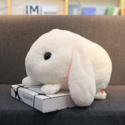 White Lop плюшевый кролик кукла прекрасный Loppy Мягкий Кролик игрушка розовый/коричневый/белый/серый Huggable дети животные плюшевые игрушки подарок на день рождения 45 см - Цвет: White