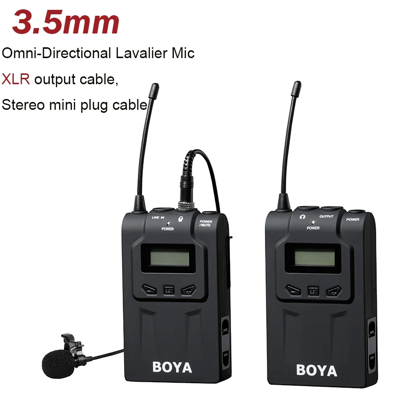 BOYA BY WM6 UHF Беспроводная микрофонная система всенаправленный петличный микрофон