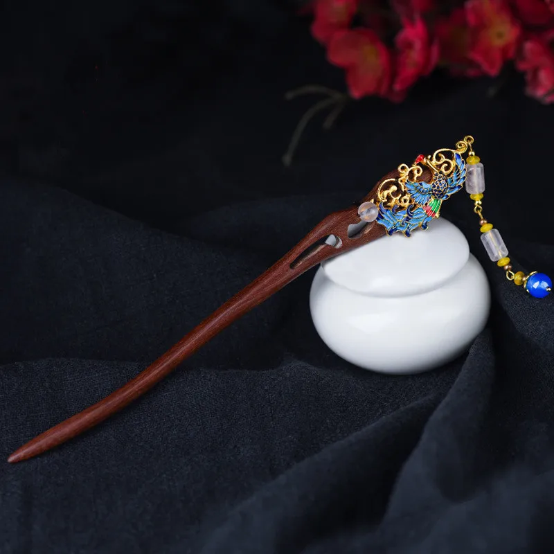 Hair Sticks For Women Vertical Clip New Arrival Phoenix Wood Retro Headwear Jewelry Accessories Wedding Decoration Tiara F036 | Украшения и