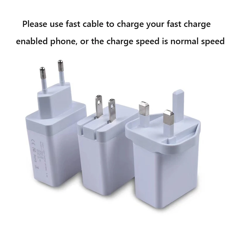 Быстрое зарядное устройство PD QC 3 0 с USB портами AC US EU UK|Зарядные устройства для