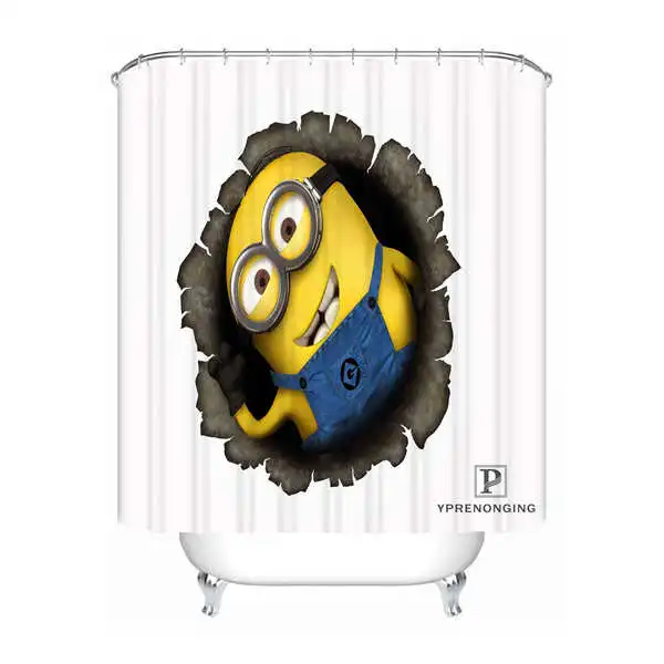 Shower Curtain Пользовательские Миньоны Водонепроницаемый душ занавески для ванной комнаты s крючки полиэстер ткань разные размеры#0421-sohu-01 - Цвет: Shower Curtain