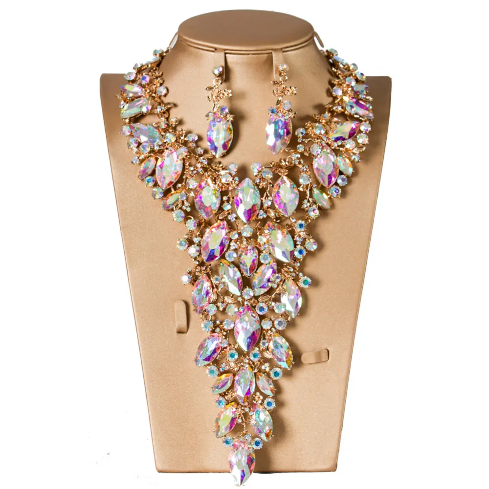 LANFLORA новый костюм женский комплект ювелирных изделий Дубай африканские бусины