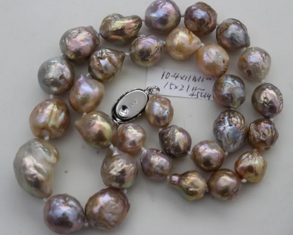 АА 13-15 мм Касуми жемчужное ожерелье 43 см Стерлинговое Серебро | Украшения и