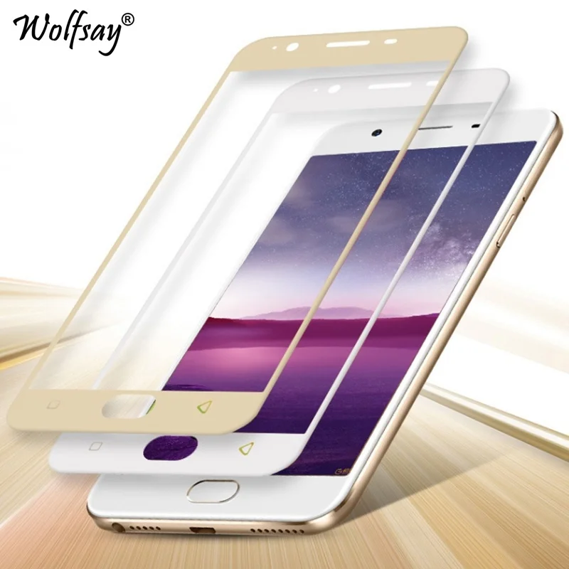 2 шт. стекло с закругленными краями OPPO A57 защита для экрана закаленное полное