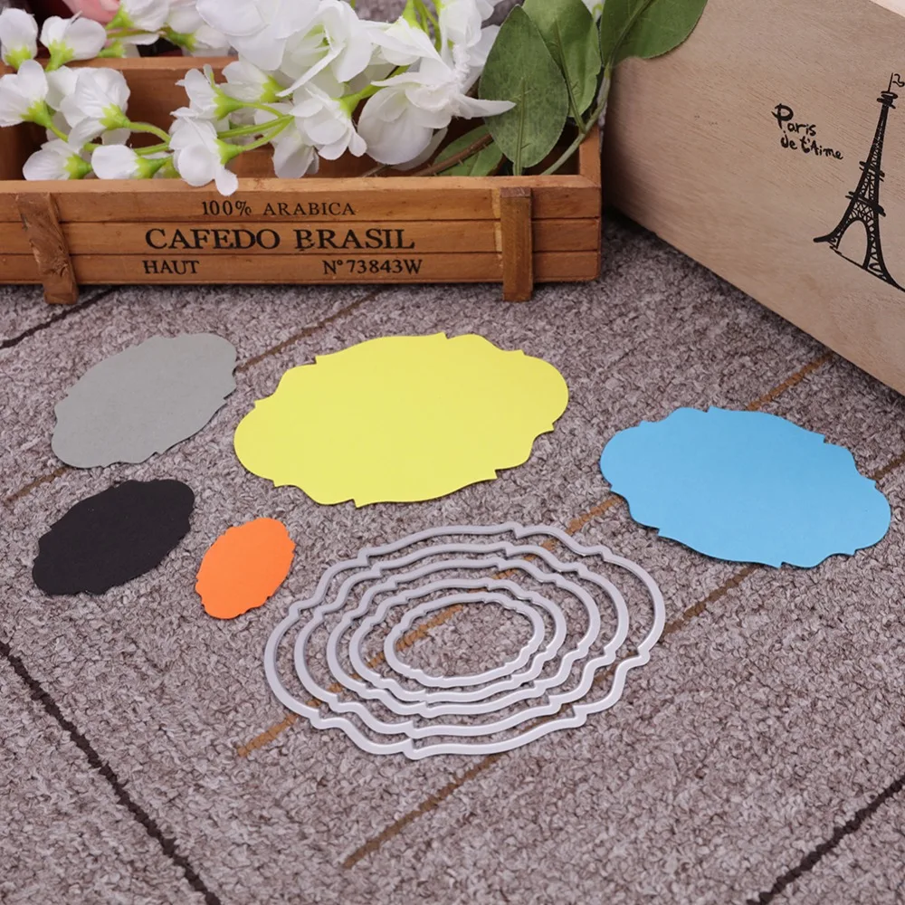 5 шт кружева Annulus металла резки штампы Новый 2019 для DIY скрапбукинга и штампов