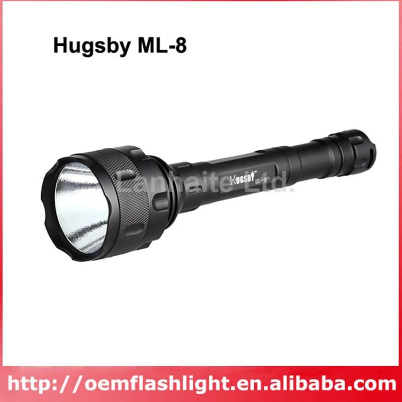 Фонарик Hugsby ML 8 Cree XM L T6 850 люмен 4 режима светодиодный черный (2x18650/4x16340/4xCR123)|led aluminum
