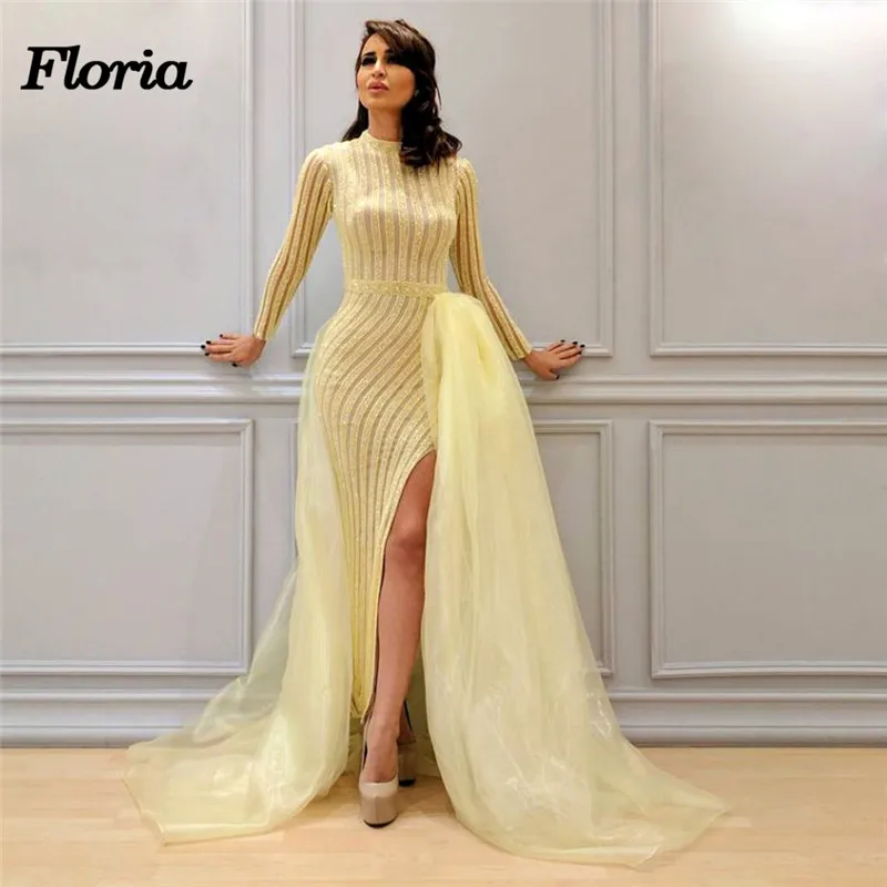 Бисером Арабский официальный вечерний платье Robe de soiree Новое Abiye Дубай турецкое Aibye выпускное платье Abendkleider платья