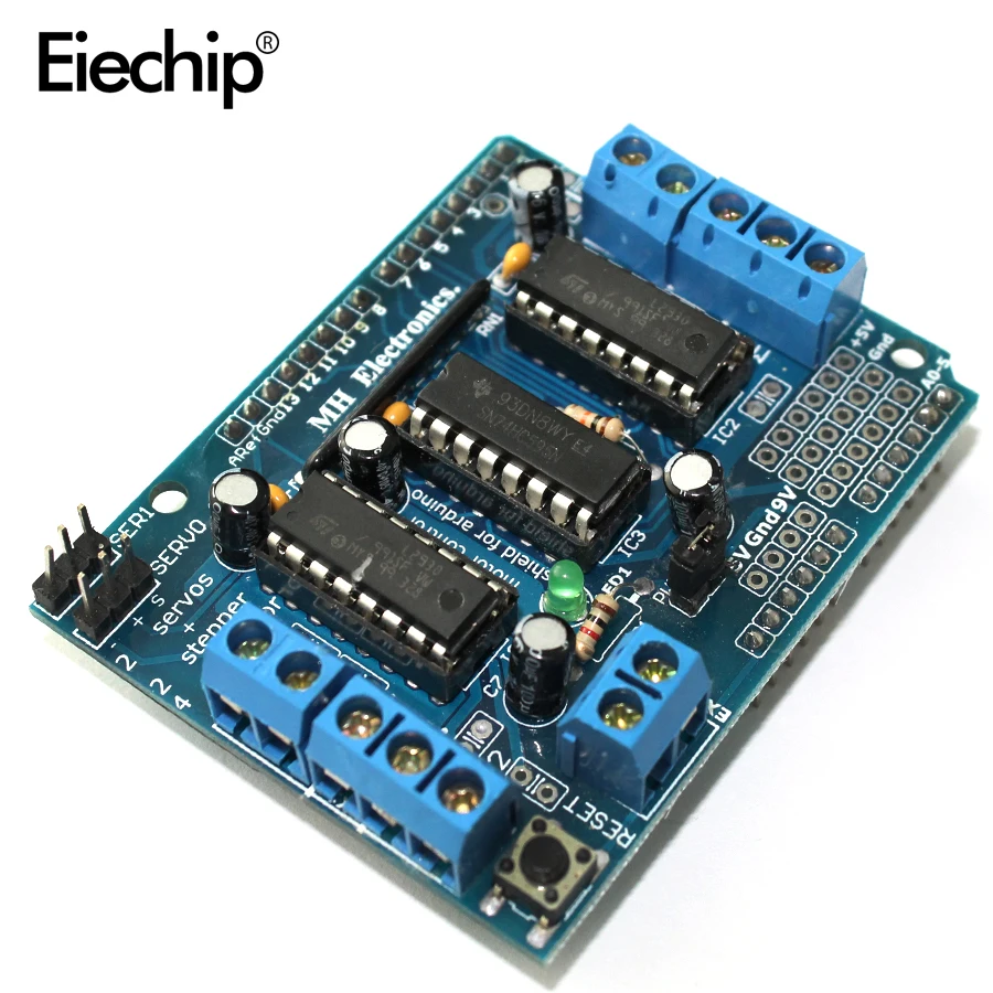 Щит двойного привода двигателя L293D для Arduino Duemilanove UNO MEGA 2560 R3 щит управления